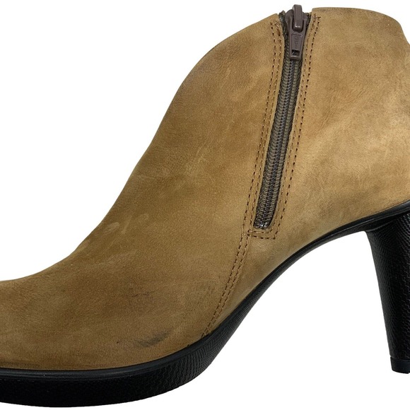 Ecco Womens Size EU 41 US 10 - 10.5 Brown Leather Suede Ankle Boots Booties - Picture 6 of 12